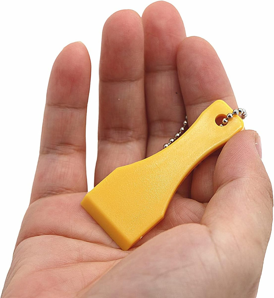 Plastic Scraper Tool Keychain, Scraper for Lottery Ticket, Scoop Shape Scratcher