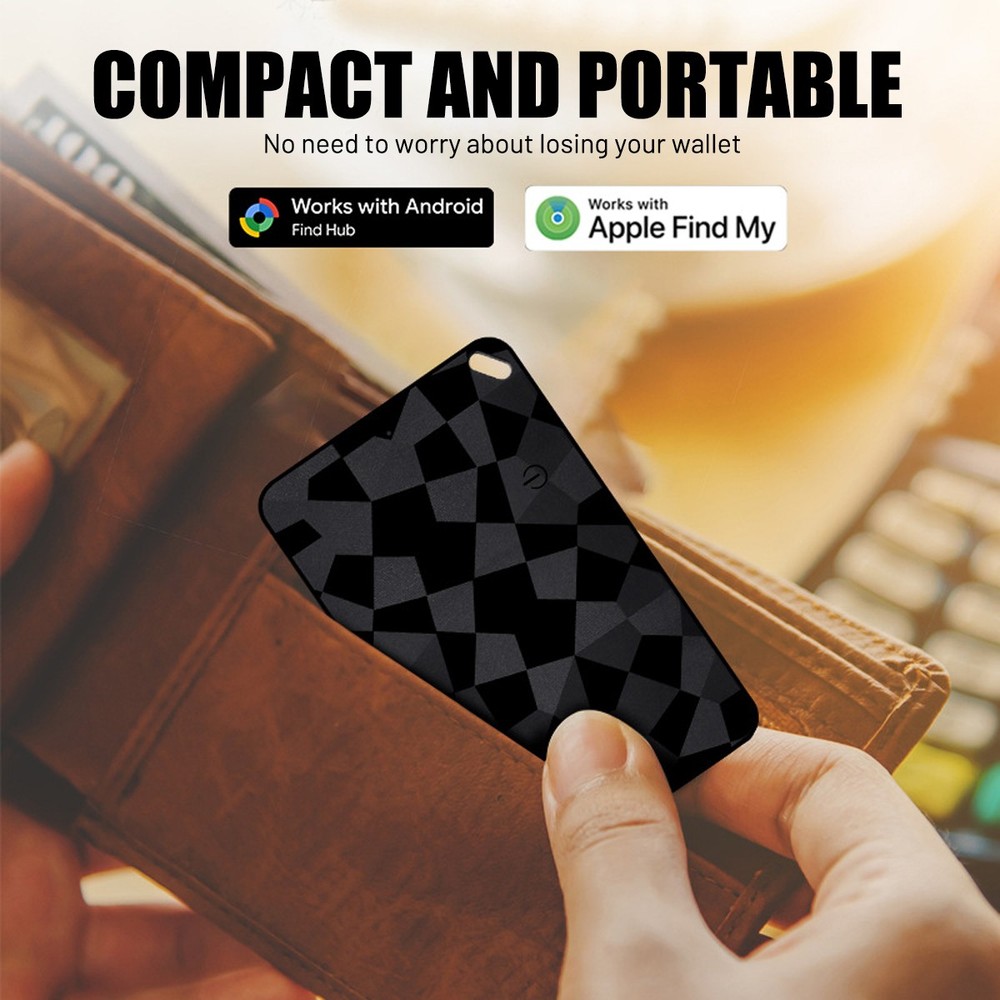 Smart Wallet Tracker Card Wireless GPS Finder for iPhone Find My App / Android -