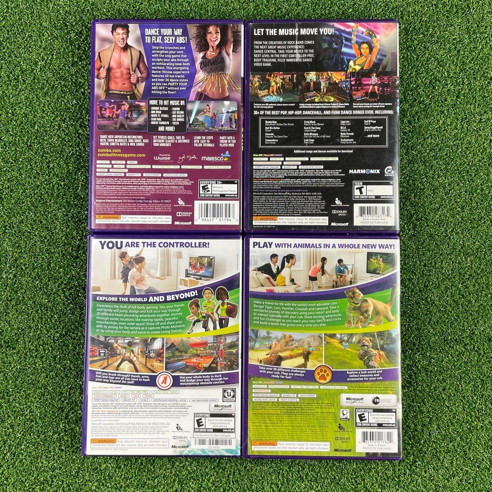 Microsoft Xbox 360 Kinect Sensor Bundle 4 Games Tested Working