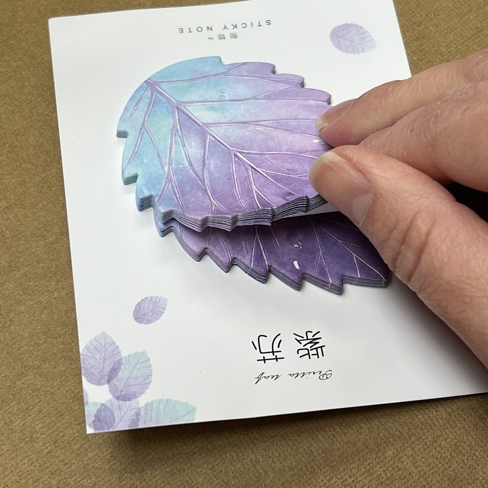 2 Purple Leaf Sticky Note Pads Planners Home Calendars School