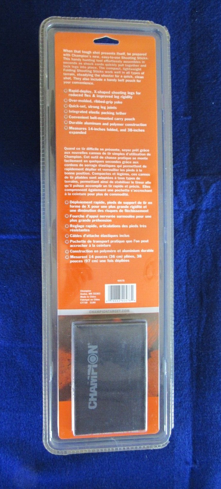 CHAMPION FOLDING SHOOTING STICKS