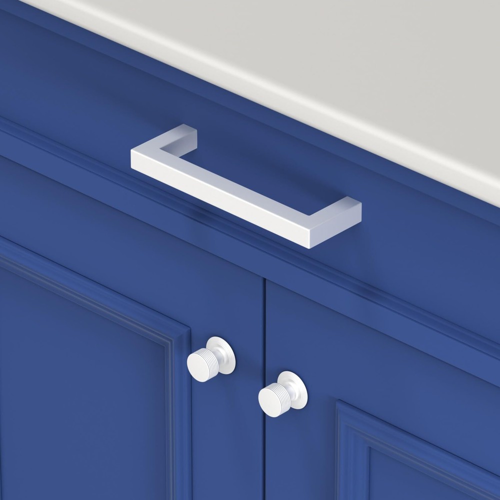 10 Pack 3 in Cabinet Pulls White Drawer Pulls Square Cabinet Handles White Ca...