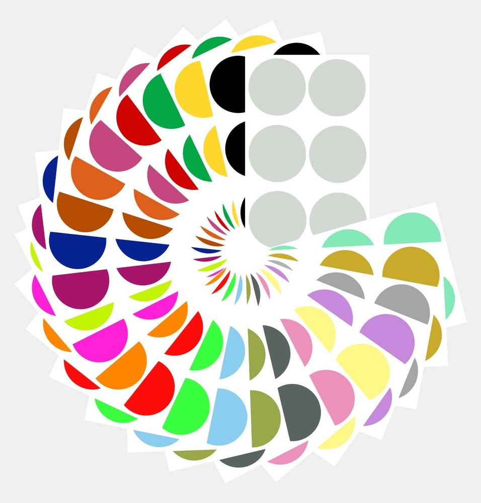 Round 2 Inch Colored Coding Stickers 50mm Dots Circle Adhesive Labels