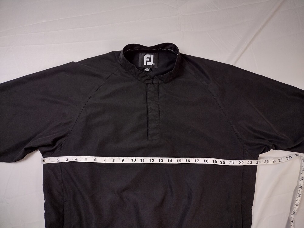 FootJoy Golf Pullover Windbreaker 1/4 Zip - GenFlex - Jacket Men Medium Black