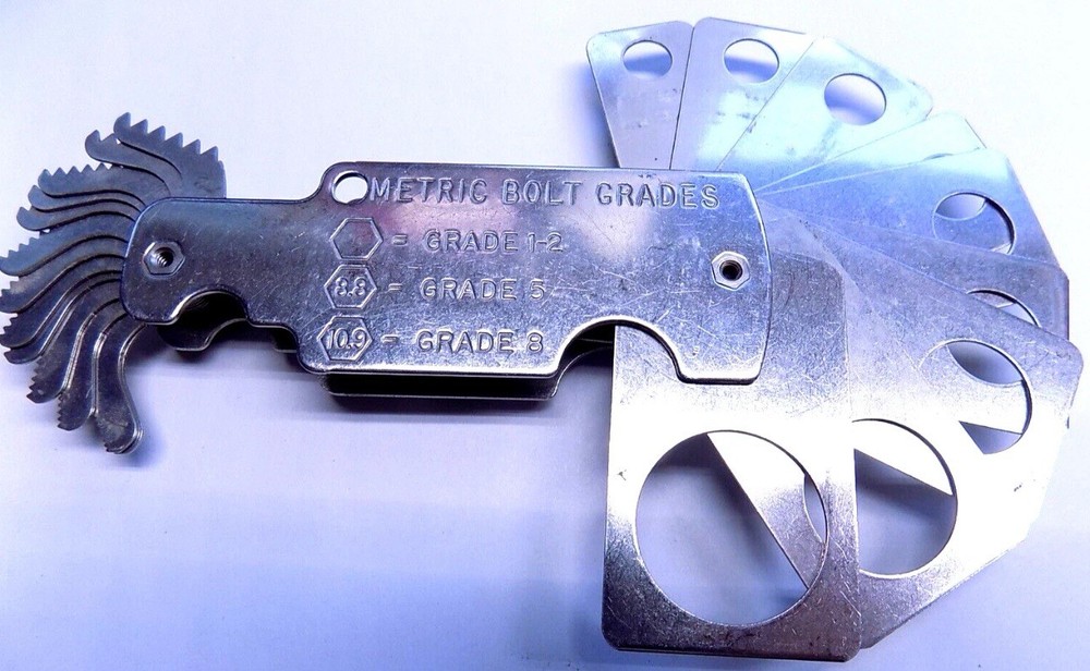Gorilla A98 SAE Bolt Sizer-Thread Pitch Gauge Metal