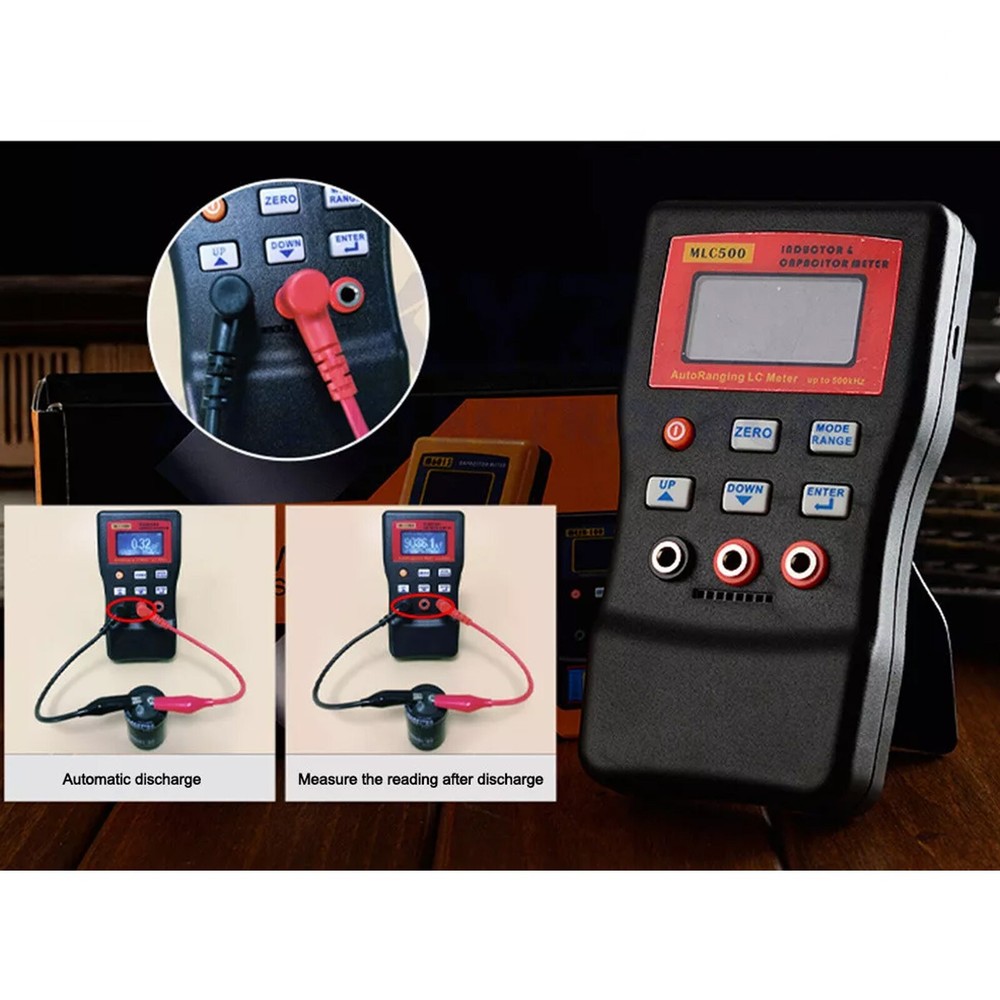 MLC500 Auto Range LCR Capacitance Inductance Meter Digital Capacitance TesterhOX