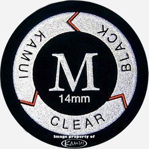 Kamui Clear - Black - Medium - Layered Pool Cue Stick Tip - Leather - SHIPS FAST