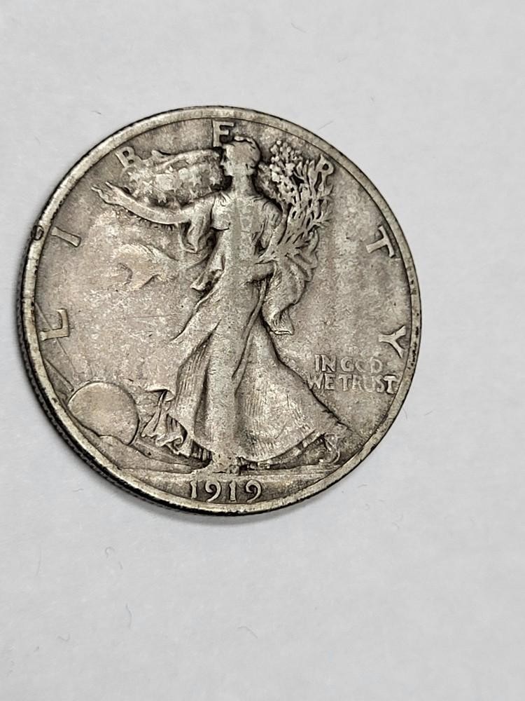 1919 S Walking Liberty Half Dollar