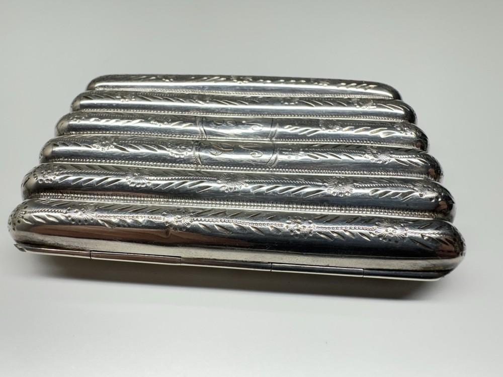 1923 g.f.b birmingham hallmarked sterling solid silver cigarette/cigarillo case