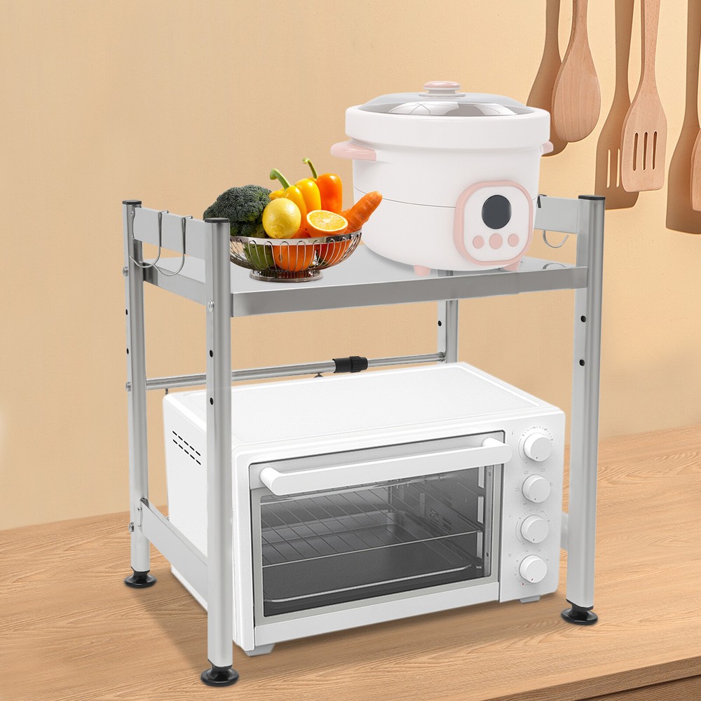 Microwave Oven Rack, Expandable Microwave Oven Stand, Adjustable Kitchen Counter