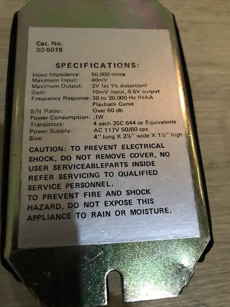 Audiotex Solid State Stereo Pre Amplifier Audio Speaker System Cable Amp 30-5015