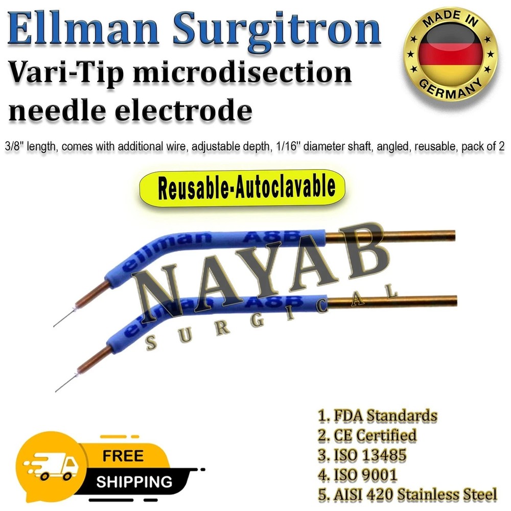 Ellman Surgitron A8B Vari-Tip Microdissection Needle Electrodes - Reusable CE