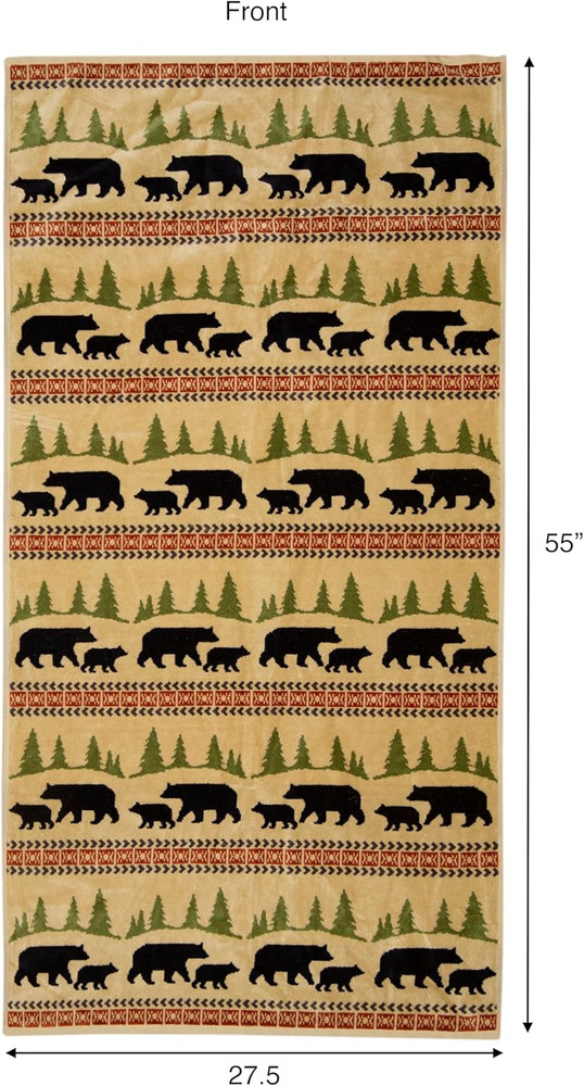 Bear Rustic Décor Bath Towel