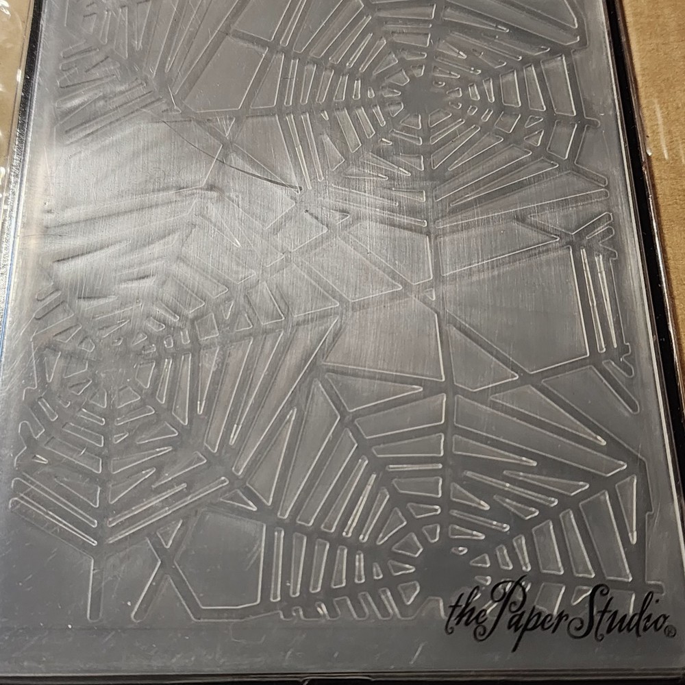 The Paper Studio Embossing Folders Halloween A2 SPIDER WEB ~ #749648