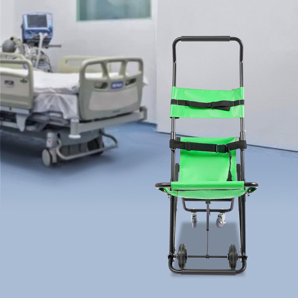 Foldable Emergency Stair Chair with Wheels - Portable Transport Solution