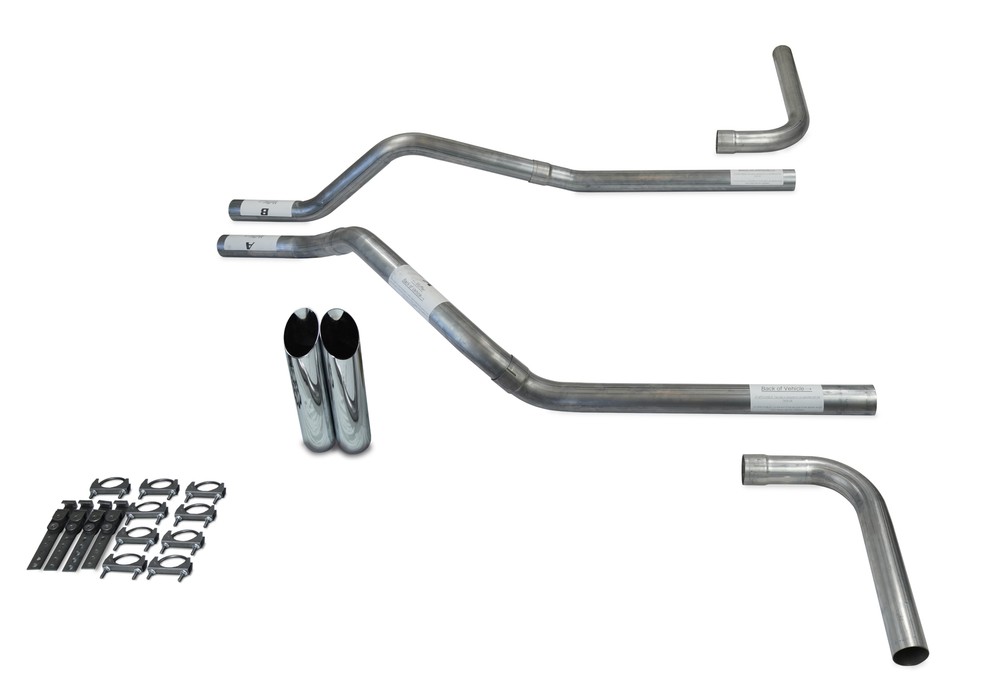 GMC Jimmy 92-94 2.5" Dual Exhaust Kits No Muffler Slash Tips Side Exit