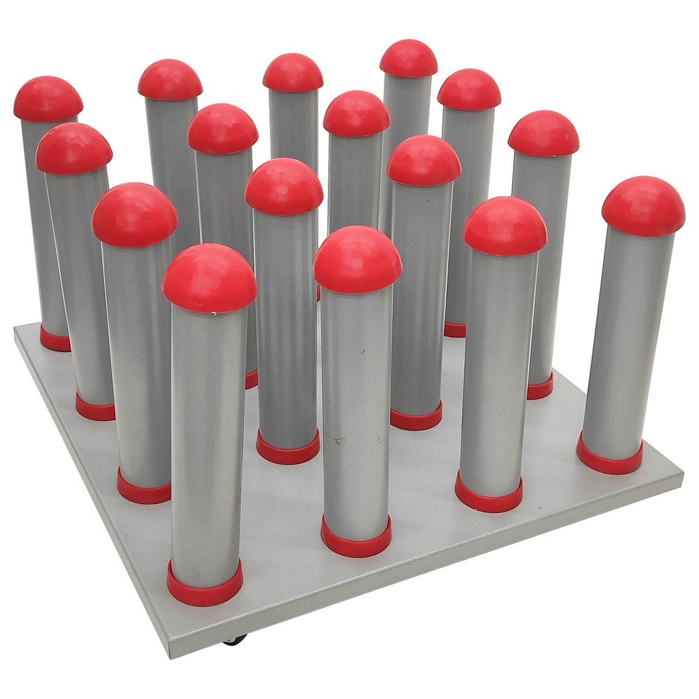 16 Roll Material Storage Rack with a Movable 4*4 Column Consumable Storage Rack