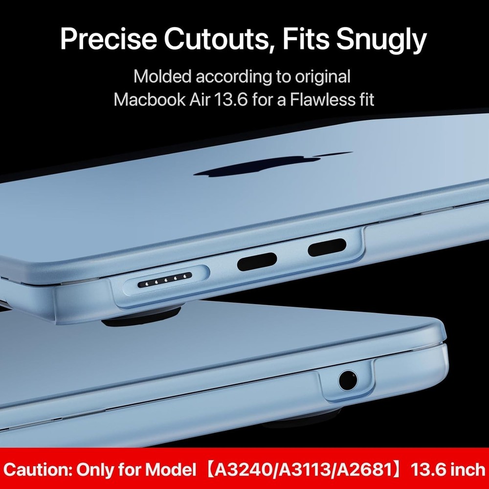 Sky Blue Clear Hard Shell Case for MacBook Air