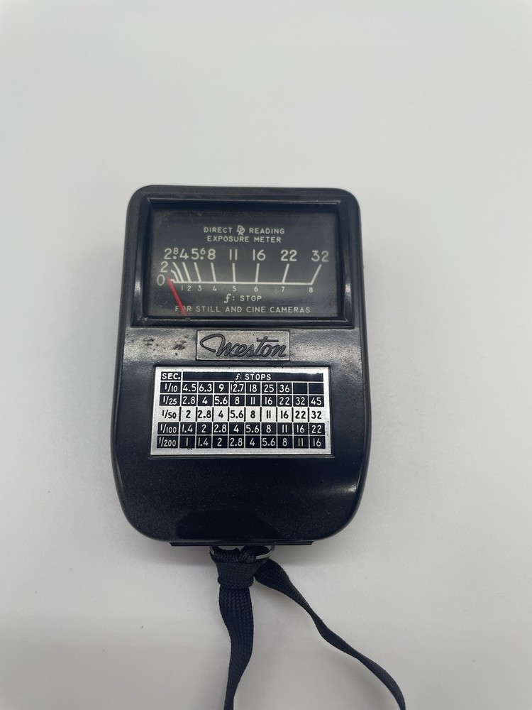 VINTAGE Weston Direct Reading Exposure Light Meter in Original Case COLLECTOR