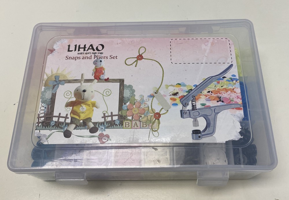 Lihao Brand Snaps and Pliers Set Plastic Buttons