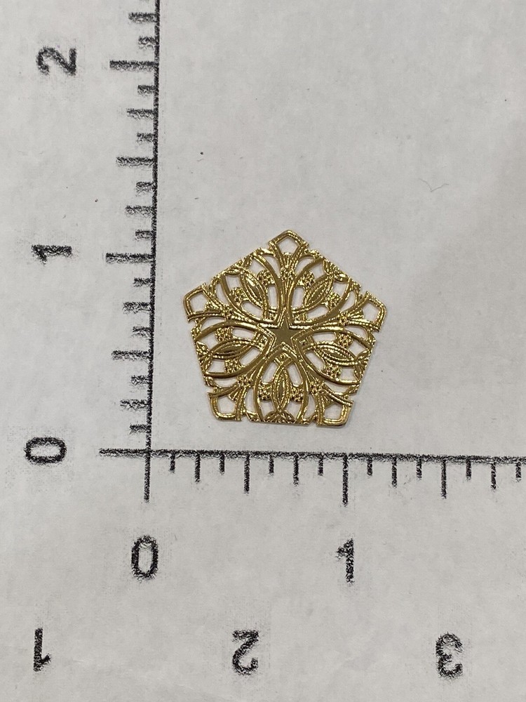2 -  Filigree Stamping Jewelry Making Component
