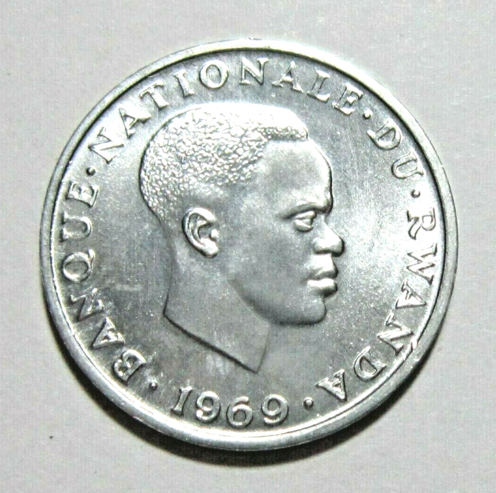 RWANDA. 1 FRANC, 1969. UNCIRCULATED.