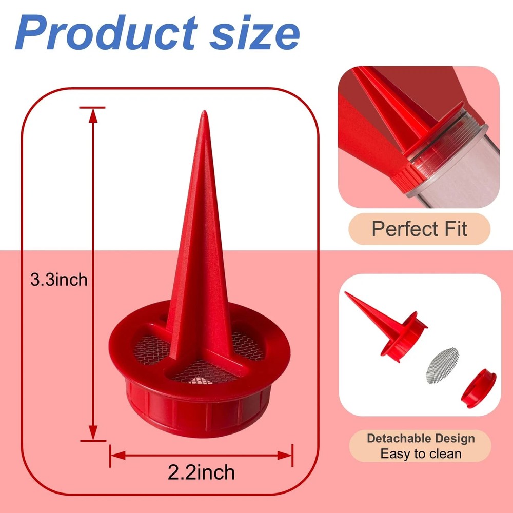 Threaded Oil Funnel with Filter Screen for Toyota, Engine Change Tool Red