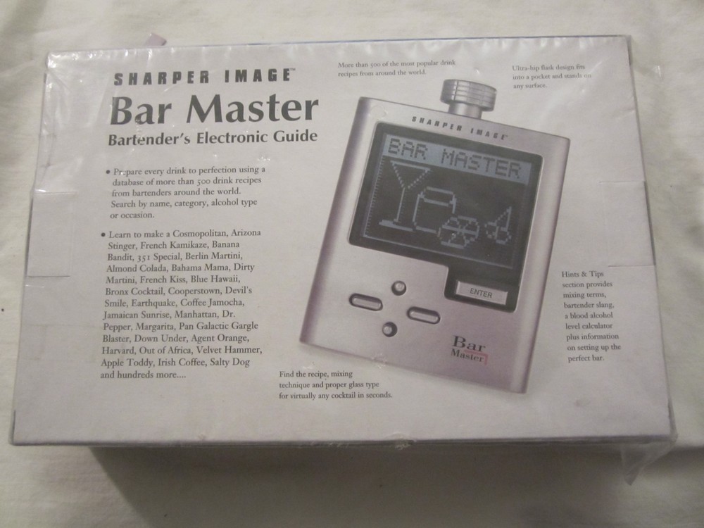 MIP Sharper Image Bar Master Bartender's Electronic Guide 500+ Drink Recipes