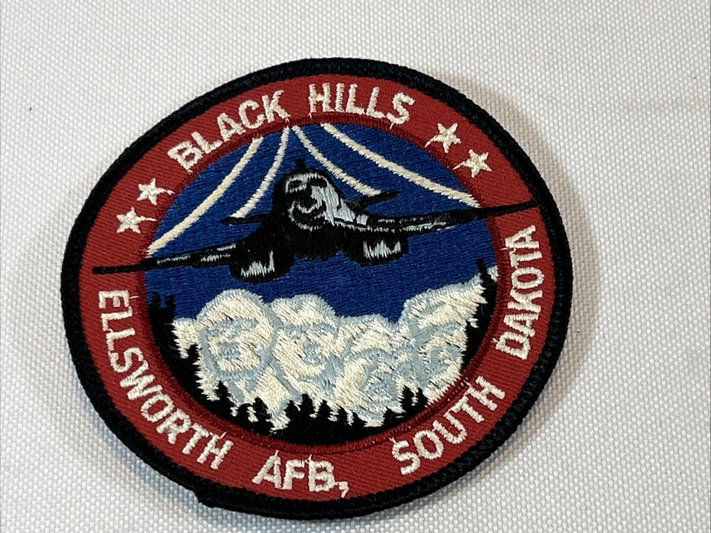 Vintage Trucker Snapback Hat Cap Patch Replacement Black Hills Ellsworth AFB, SD