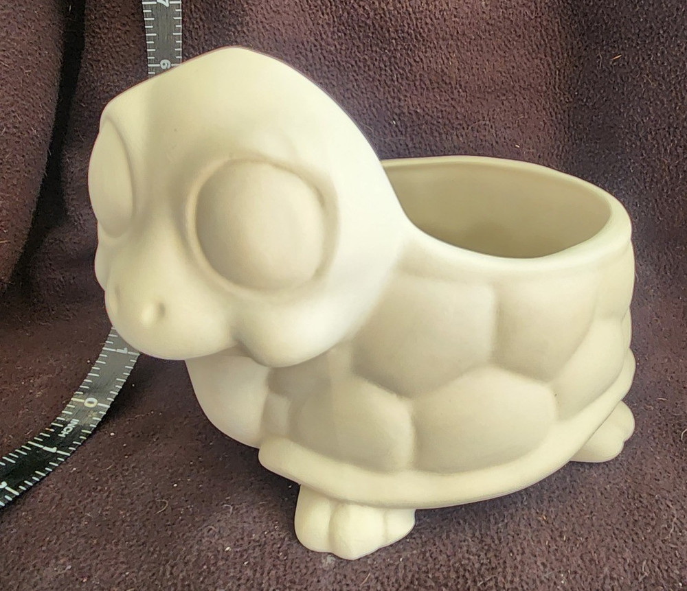 Ready to Paint Ceramic Bisque Turtle Planter