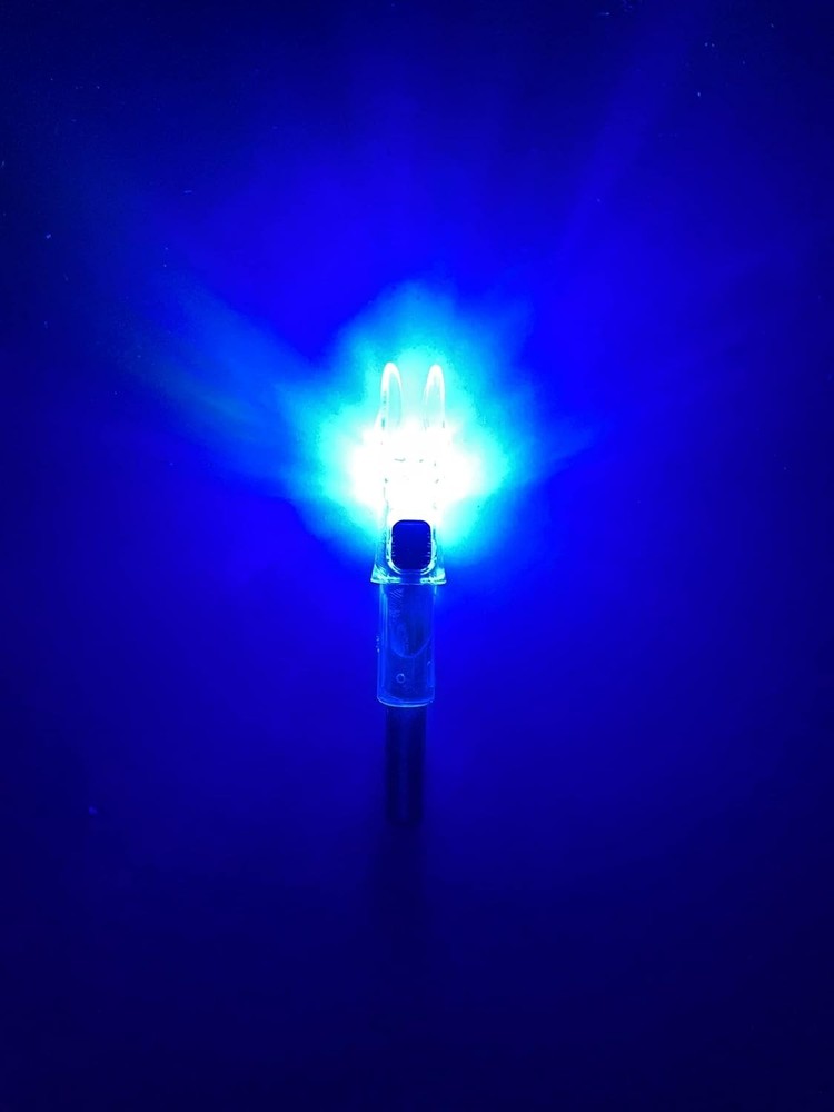 Durable Blue Lighted Arrow Nocks (.244) - Reusable & Easy to Install | 12-Pack