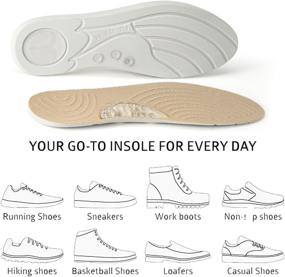 Supination Insoles Orthopedic Corrective Inserts Adjustable Arch Support Sz 41