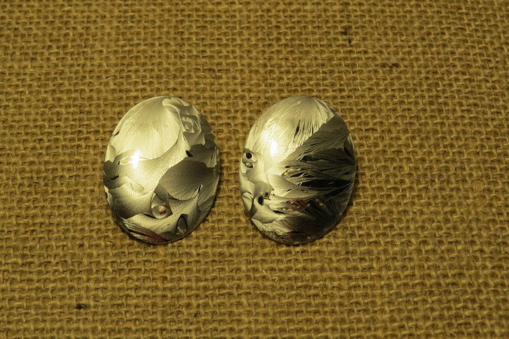 Artisan Pierced Earrings Brushed Steel Silver-tone Oval Post