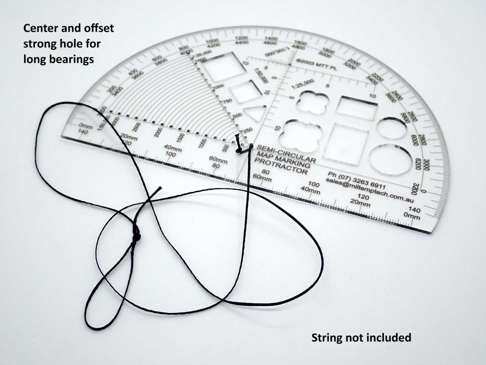 Semi Circular Map Marking Protractor