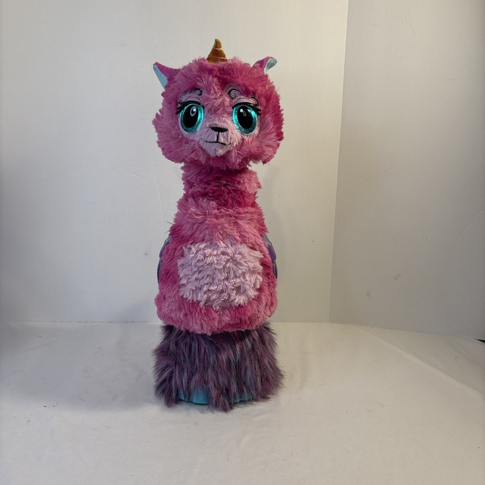 Hatchimals Llamacorn Neck Grows 32” Talks Eyes Light up Multi Pink Interactive