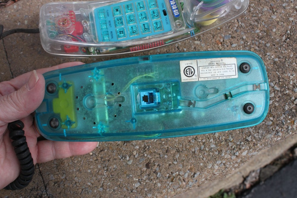 Vintage Unisonic 6900 Transparent Phone Untested