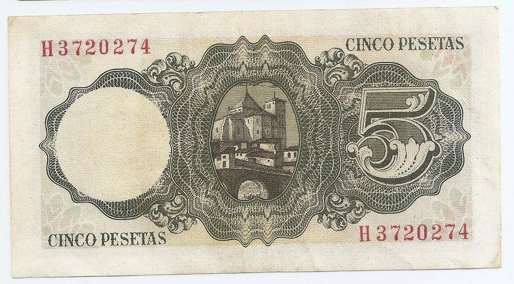 Spain 5 pesetas 1951 High grade!!!