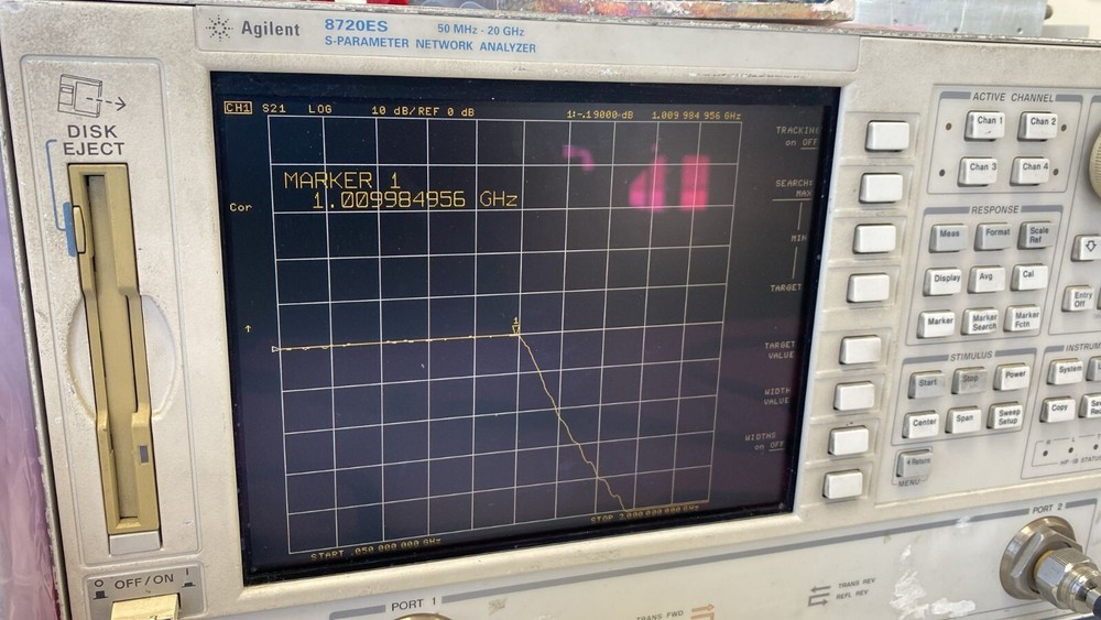 LOW PASS FILTER 1 GHz LOSS 0 db L-1621