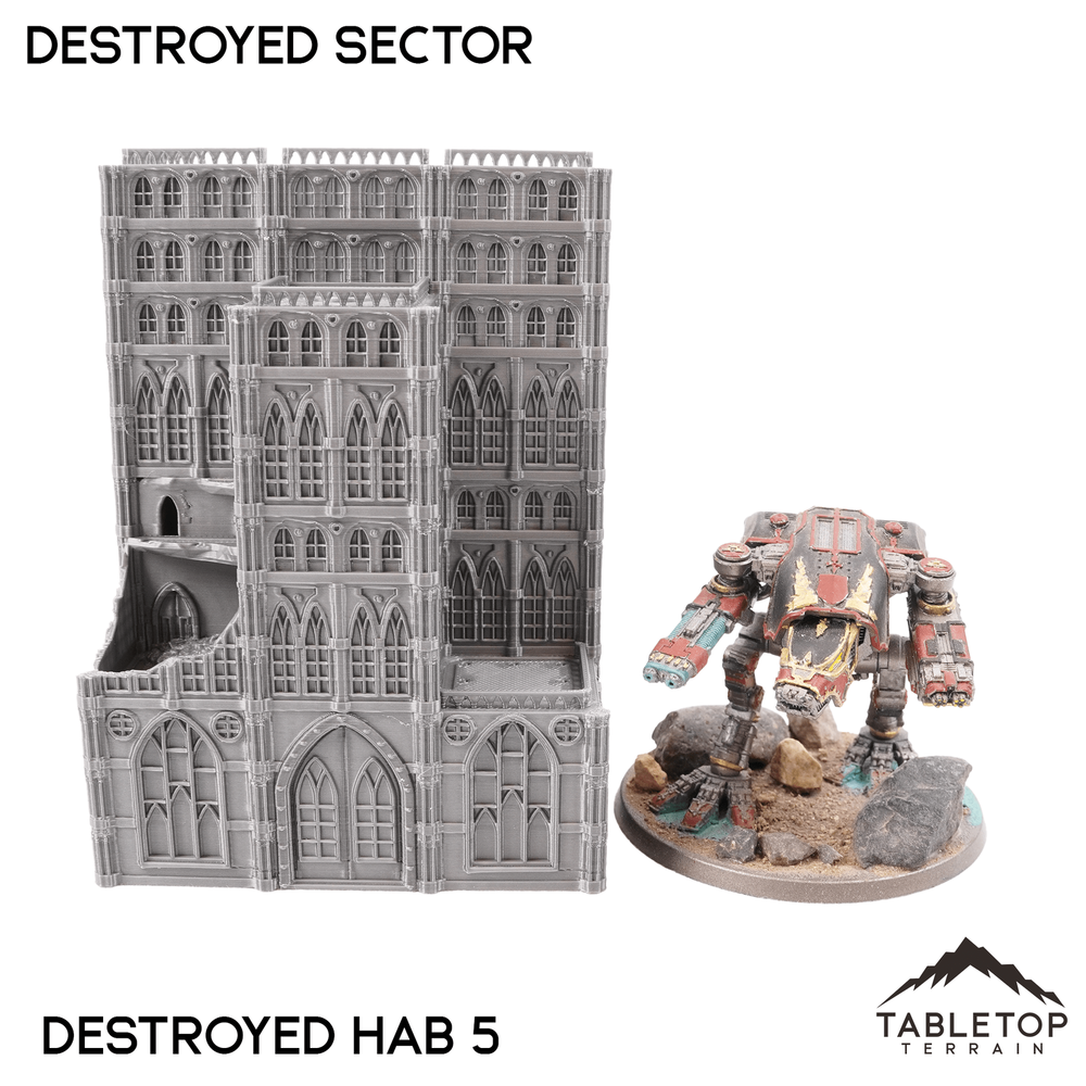 Destroyed Sector 8mm Scale Building Pack - 6mm Tabletop Wargaming