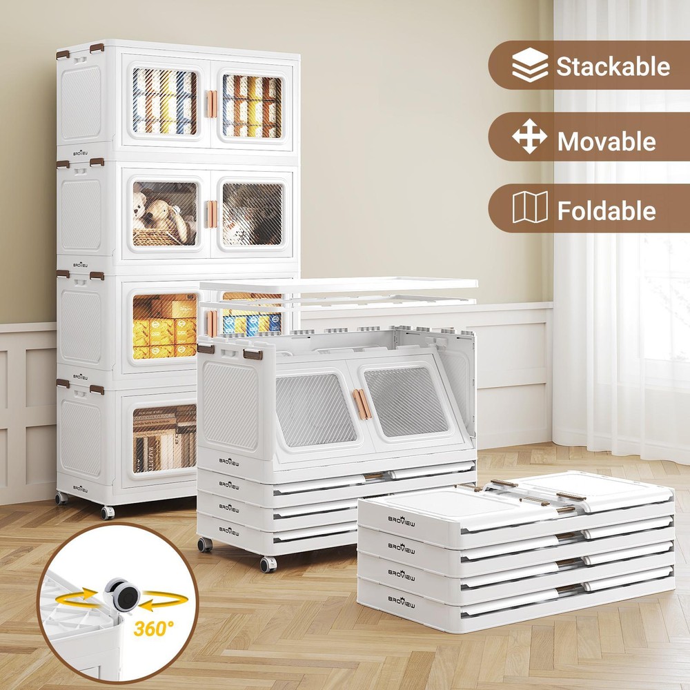 55Gal Extra Large Storage Bins with Lids, 220Qt Plastic Stackable Storage Box