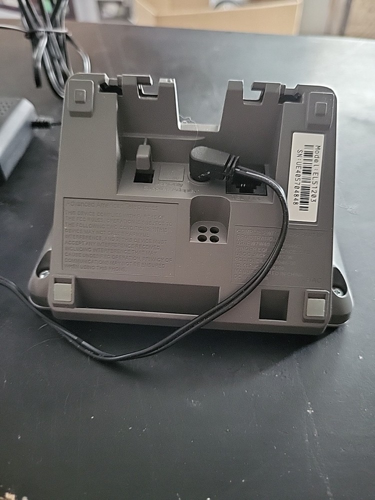 AT&T EL51203 White Silver Cordless Phone Charging Base with Power Adapter