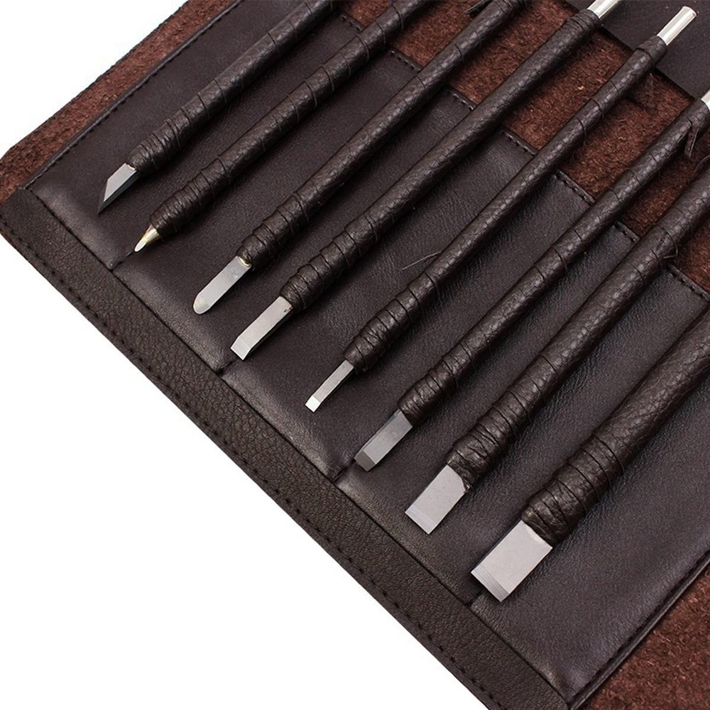 SKYZONAL Stone Carving Tool Set Chisel Kit 8pcs...