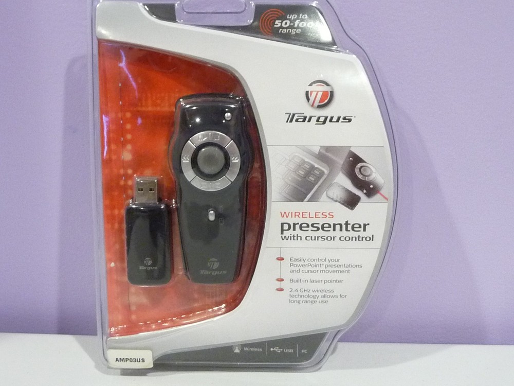 Targus Wireless Presenter With Laser Pointer & Cursor Control AMP03US - NEW