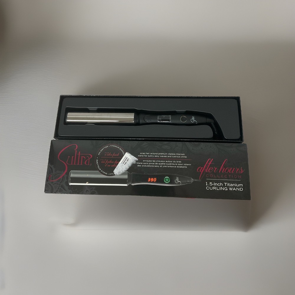 Sultra After Hours Collection Titanium Clipless Curling Wand 1.5” *As Shown*