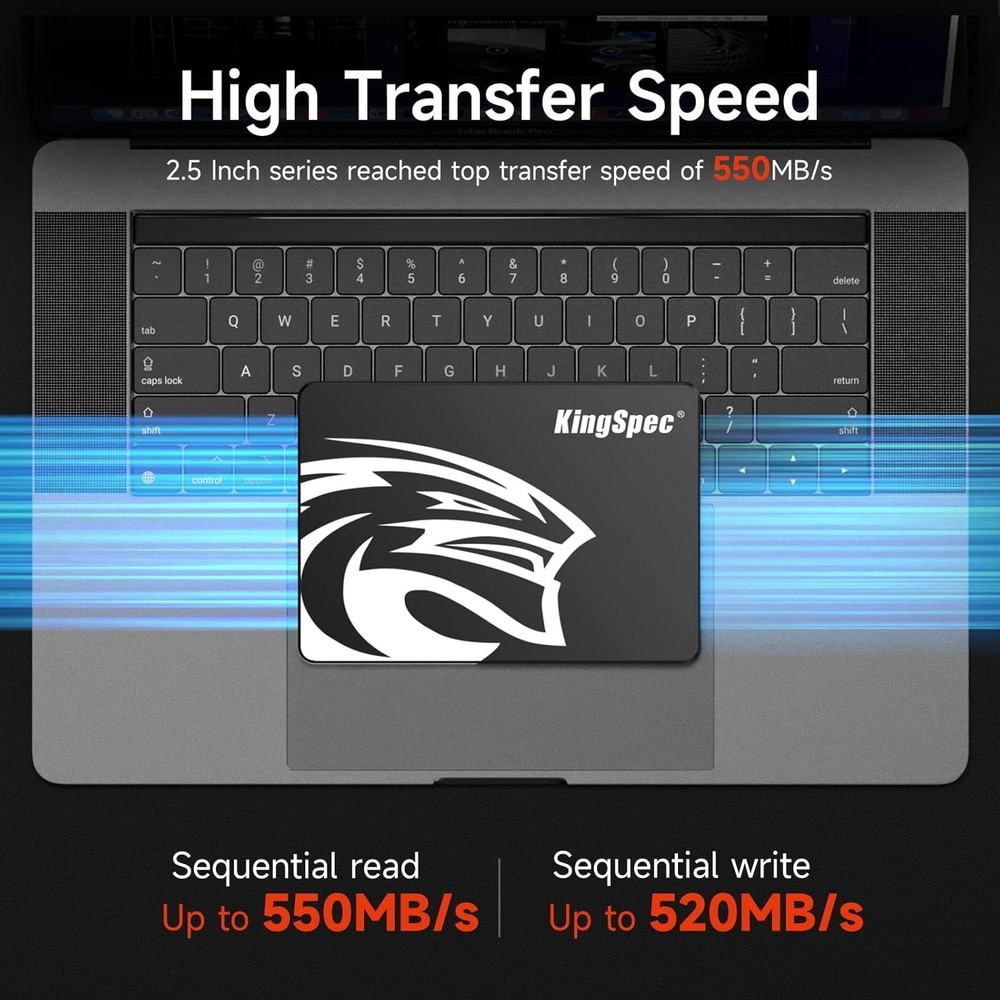 Portable 128GB Internal SSD | SATA III, Shock Resistant & Efficient Performance