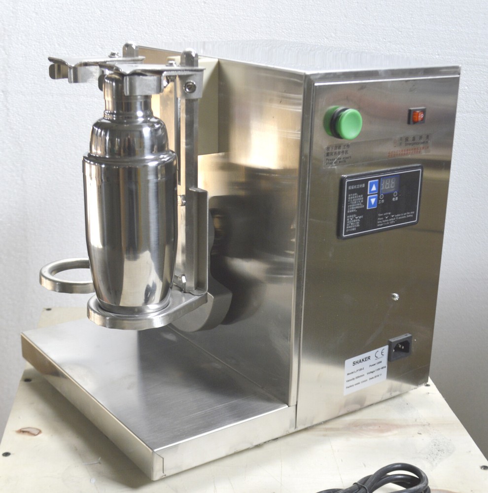 110V Bubble Boba Milk Tea Shaker Machine Auto Shaking Mixer Double Frame