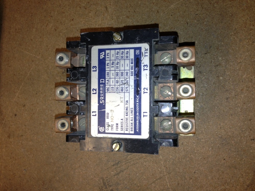 8910NO3 Square D Contactor 120V Coil