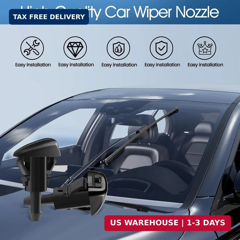 2 PCS Front Windshield Washer Nozzles Premium Spray Jet Replacement for Chrysler