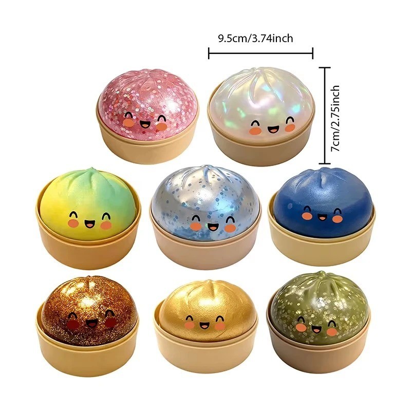 Five Below Mystery Squishy Bun Dumpling RARE GLITTER Limited Edition
