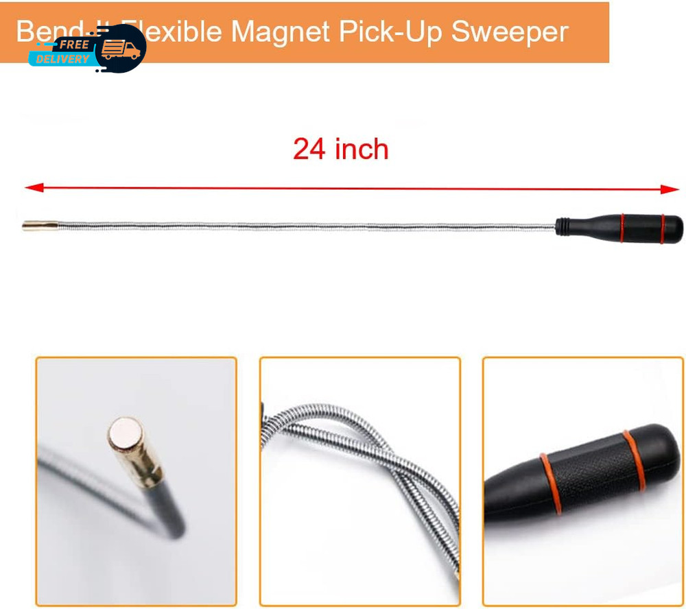4 Pack Telescoping Magnet Pick-Up Tool Set - Retrieving Pickup Tools Extra Long